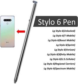 img 1 attached to 🖊️ Stylo 6 Pen Touch Stylus Pen Replacement for LG Stylo 6 - All Versions + Eject Pin (White Phone Pen)