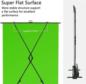 img 1 attached to 📸 excelimage Green Screen: 71x59 Collapsible Chroma Key Panel with Auto-Locking Frame for Perfect Backdrops in Photos, Videos, and Live Streaming