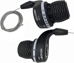 img 1 attached to 🚲 MS25-6 Microshift MTB Bicycle Twist Grip Gear Shifters – 3X6 Speed, DIP Compatible with Shimano