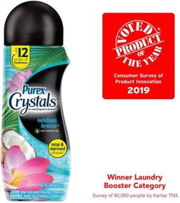 img 2 attached to 🌺 Purex Crystals In-Wash Fragrance and Scent Booster, Tahitian Breeze Aromatherapy, 15.5 oz, Pack of 4