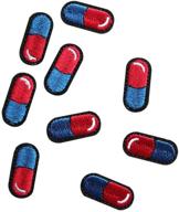 🎒 u-sky pills patch for backpacks, schoolbag, clothing - pack of 9 - size: 1.18x0.59 inch - sew/iron on patches logo