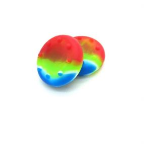 img 1 attached to 🎮 Enhance Controller Precision with 2 x Rainbow Analog Thumbstick Grip Cover Caps for Sony PS3 PS4 Xbox One 360 Wii U