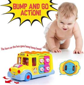 img 3 attached to 🚌 Улучшенная интерактивная желтая школьная автобусная музыкальная игрушка - подсвечивается, с звуками, музыкой - идеально для малышей.