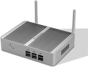 img 4 attached to 🖥️ Kingdel Smart Compact Mini Desktop Computer: Fanless Nettop with Intel Celeron N3150 4 Cores CPU, 8GB RAM, 128GB SSD, 2LAN, 2HD Ports, 4USB 3.0, Wi-Fi, Windows 10 Pro - Ultimate Efficiency in a Compact Package!