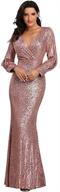 👗 glamorous women's shinny sequin mermaid evening dress: perfect sleeve prom gown for a stunning look! logo