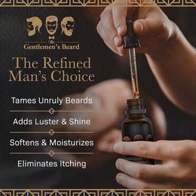 img 1 attached to 🧔 The Gentlemen's Premium Beard Oil: All-Natural, Fragrance-Free Conditioner & Softener for Beard & Mustache Growth, Skin Moisturization, & Strength