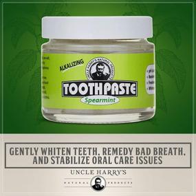 img 3 attached to 🌿 Uncle Harry's Spearmint Remineralizing Toothpaste - Natural Whitening & Breath Freshening, Promotes Enamel, Vegan & Fluoride Free (2 Pack)