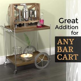 img 1 attached to 🍹 Rustic Hanging Bartender Kit: Highball & Chaser 25oz Cocktail Shaker Bar Set for Entertaining