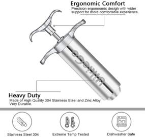 img 1 attached to 🔪 UikieGo 2oz High-Quality 304 Stainless Steel Meat Marinade Injector with User Manual (Printed Guide) and BBQ Guide E-Book (PDF) for Smoker BBQ Grill Roast - Storage Bag