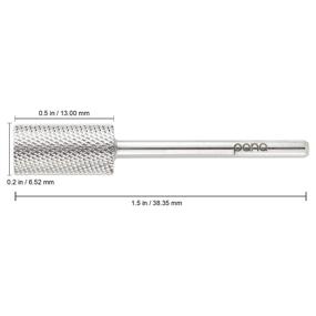 img 3 attached to 🔧 PANA Professional 3/32" Shank Size - Flat Top Large Barrel Silver Carbide Bit Fine Grit - Nail Drill Bit for Dremel Machine: Ultimate Precision and Performance