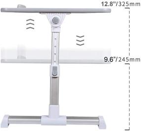 img 2 attached to 🍑 HOSL Ноутбук Поднос Для Кровати С USB Вентилятором: Регулируемый Лаптоп Столик Цвета Персика для Планшетов, Ноутбуков и многое другое