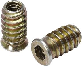 img 1 attached to 🔩 40 Pack of 1/4-20 Threaded Wood Inserts | Nutsert Furniture Screw-in Nuts | 20mm Length Hex Drive