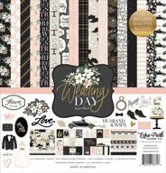 🌸 explore echo park paper company wedding day collection kit: vibrant shades of green, pink, cream, black, and grey logo