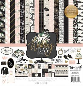 img 1 attached to 🌸 Explore Echo Park Paper Company Wedding Day Collection Kit: Vibrant Shades of Green, Pink, Cream, Black, and Grey