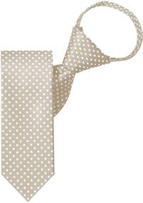 img 3 attached to 👔 Boys 14-inch Jacob Alexander Polka Dot Print Zipper Tie with Polka Dotted Design