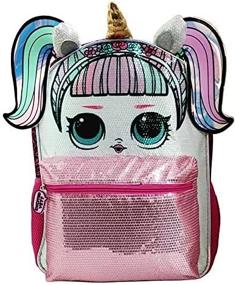 img 2 attached to 🦄 Enhance Your Style with Large Unicorn Sequin Backpack Tags