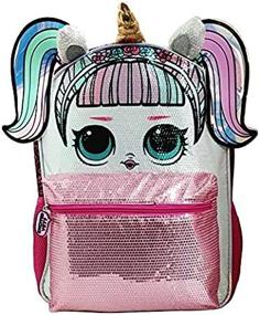 img 1 attached to 🦄 Enhance Your Style with Large Unicorn Sequin Backpack Tags