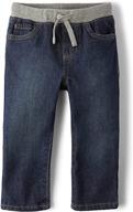 kids' place boys baby and toddler pull-on straight jeans logo
