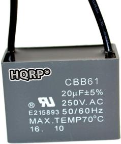 img 2 attached to 💡 HQRP Ceiling Fan Capacitor CBB61 20uf 2-Wire - Pack of 2