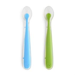 img 2 attached to 🥄 Top-Rated Munchkin 2 Pack Silicone Spoons: Colors May Vary - Get 4 Spoons in Total!