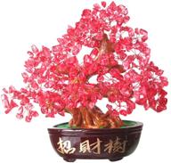 🌿 dameing crystal money tree: enhance fortune, luck, and healing with feng shui bonsai and red crystal gemstone tree for diy home office party decor логотип