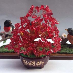 img 3 attached to 🌿 DAMEING Crystal Money Tree: Enhance Fortune, Luck, and Healing with Feng Shui Bonsai and Red Crystal Gemstone Tree for DIY Home Office Party Decor