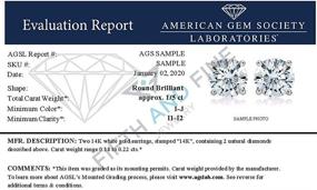 img 1 attached to ⭐ AGS Certified 14K Gold Natural Diamond Stud Earrings Set (1/5ct TW to 2.00ct TW) Near Colorless I1-I2 with Screw Back