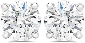 img 3 attached to ⭐ AGS Certified 14K Gold Natural Diamond Stud Earrings Set (1/5ct TW to 2.00ct TW) Near Colorless I1-I2 with Screw Back