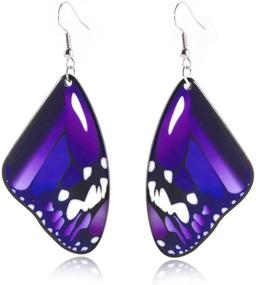 img 3 attached to 🦋 Boho Butterfly Wings Dangle Earrings – Colorful Monarch Wing Design for Women and Girls – Chic Style 316L Stainless Steel Jewelry for Vacation