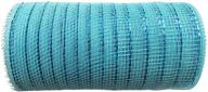 🎀 stunning aqua 6 inch metallic deco poly mesh ribbon - 30 feet (10 yards) by xixiboutique logo