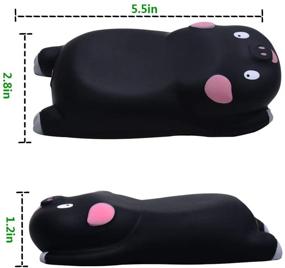 img 3 attached to RELIGES Ergonomic Wrist Pad (2 Pack) - Mousepad Memory Foam Wrist Support 🖱️ Pillow Rest Cushion Mat for Office Computer Laptop, Mac - Durable, Comfortable, Pain Relief (Black+Pink)