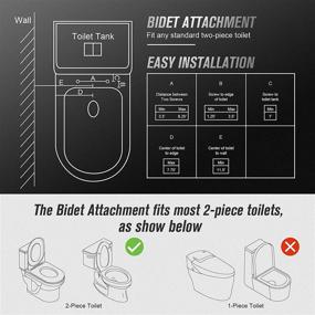 img 2 attached to 💦 Efficient Non-Electrical Self-Cleaning Bidet Toilet Seat Attachment with Posterior/Feminine Wash - Stainless Steel Hose Included