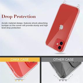 img 1 attached to 📱 Caka Clear Case for iPhone 12/12 Pro with Crossbody Strap - Shockproof 6.1-inch Protective Case