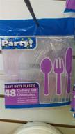 party heavy plastic piece cutlery logo