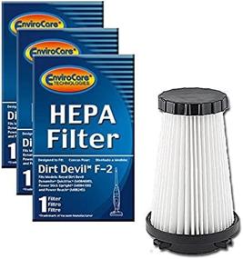 img 1 attached to 🔍 EnviroCare Premium Replacement HEPA Vacuum Filters for Dirt Devil Dynamite, Quickvac, Power Stick, & Power Reach Uprights - Type F2 (Pack of 3 Filters)