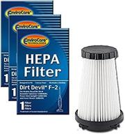 🔍 envirocare premium replacement hepa vacuum filters for dirt devil dynamite, quickvac, power stick, & power reach uprights - type f2 (pack of 3 filters) логотип