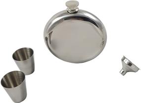 img 3 attached to 🥃 Stylish Round Flask Glasses Funnel in Classy Black – A Must-Have Accessory!