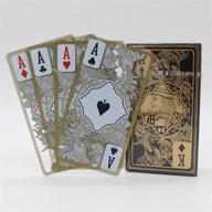 waterproof transparent plastic poker cards 🃏 with gold edge and dragon pattern by bneniu логотип