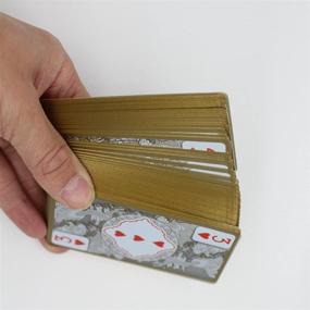 img 2 attached to Waterproof Transparent Plastic Poker Cards 🃏 with Gold Edge and Dragon Pattern by BNENIU