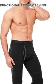 img 3 attached to 🥶 DAVID ARCHY Men's Cozy Winter Base Layer Top & Bottom with Fleece Lining - Thermal Set Long John