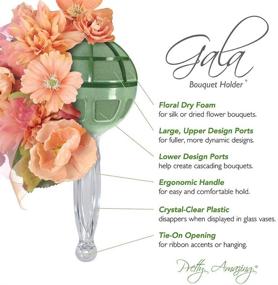img 2 attached to 🌸 FloraCraft Gala Bouquet Holder with Floral Wet Foam 4.1 Inch x 9.75 Inch Clear Handle