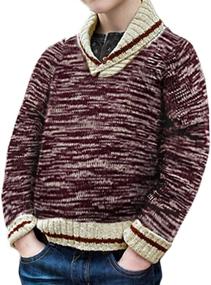 img 4 attached to 👕 Long Fashion Pullovers Boyoo Knitted Sweater for Boys' Clothing