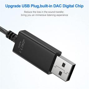 img 2 attached to 🎧 Проводная USB гарнитура от ACAGET - HiFi стерео игровые наушники в ухе для ПК с микрофоном, аудиоуправлением - идеально подходят для PS4, ноутбука, настольного компьютера, онлайн-встреч, офиса и прямых эфиров.