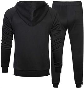 img 3 attached to Sports Casual Tracksuit Running Jogging Men's Clothing in Active