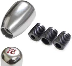 img 2 attached to 🚗 Переключатель скоростей с ручкой для Honda Acura Mazda Mitsubishi Nissan Subaru, и другие, серебристо-хромированный, 5-скоростной, от iJDMTOY.
