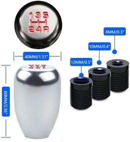 img 3 attached to 🚗 Переключатель скоростей с ручкой для Honda Acura Mazda Mitsubishi Nissan Subaru, и другие, серебристо-хромированный, 5-скоростной, от iJDMTOY.