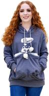 🐾 women's fleece pet pouch hoodie - dog and cat holder carrier sweatshirt with large pouch pullover logo