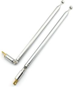 img 4 attached to 📻 E-outstanding 1 Pair AM FM Universal Antenna: 77cm Telescopic Stainless Steel Replacement for Radio TV Electric Toys