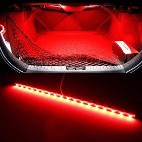 img 3 attached to IJDMTOY (1) 18-SMD-5050 LED Strip Light Compatible With Car Trunk Cargo Area Or Interior Illumination