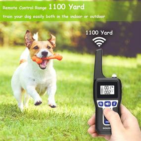 img 3 attached to 🐶 DOGOLA Training Collar: Remote Control, 1100 Yard Range, Rechargeable, Waterproof, 3 Training Modes for Small, Medium, Large Dogs